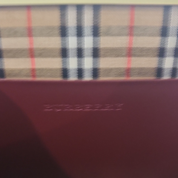 Burberry Burgundy Leather Card Holder/Coin Case - Picture 8 of 11